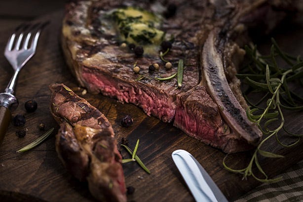 Food, Dishware, Kitchen utensil, Cutlery, Tableware, Fork, Household silver, Cuisine, Meat, Knife, 