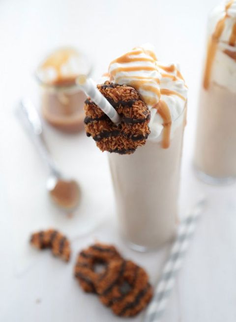 samoas cookie and cream coconut milkshake