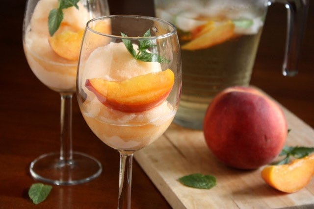 peach sangria sorbet