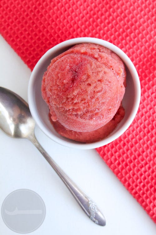 cherry lambic sorbet