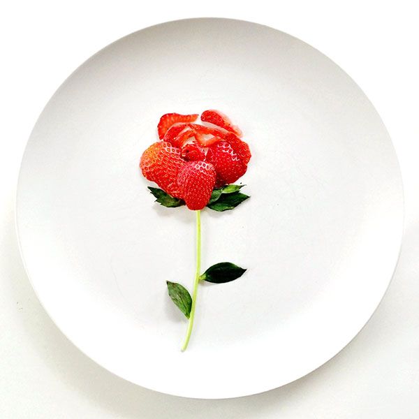 Dishware, Carmine, Fruit, Petal, Flowering plant, Serveware, Artificial flower, Still life photography, Rose family, Coquelicot, 