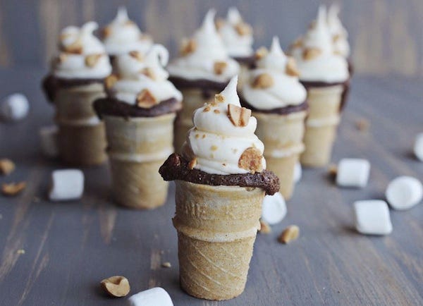 Smores Cupcake Cones