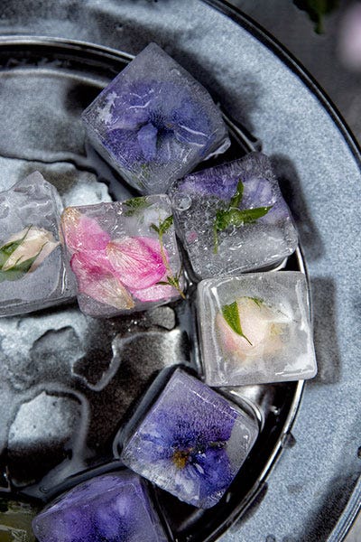 flower ice cubes