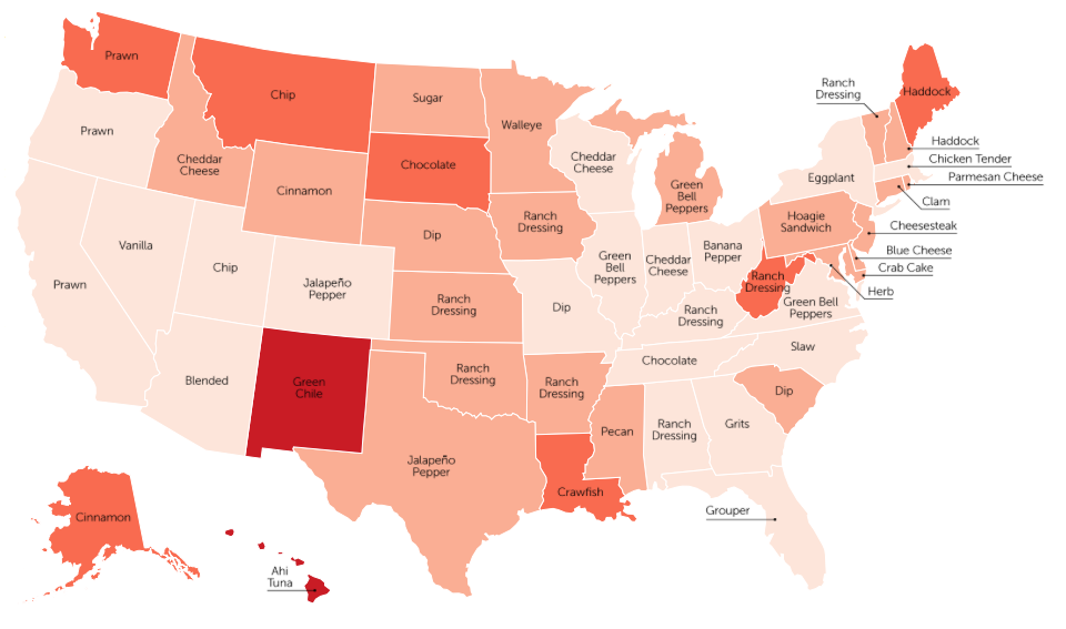 Most Distinctive Eating Habits - Americas Foods by State