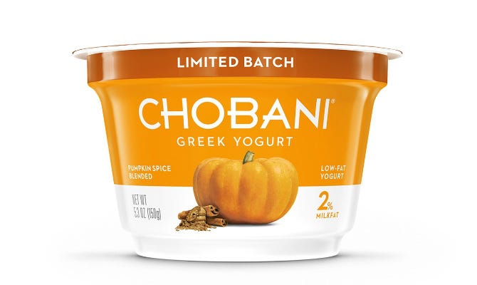 pumpkin spice yogurt