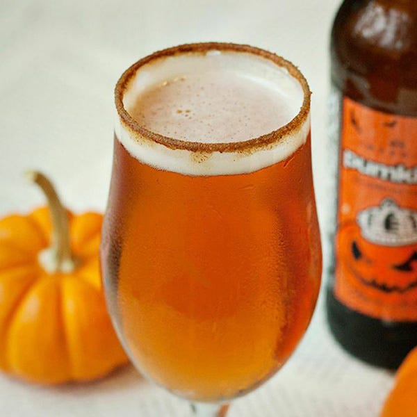 Pumpkin Beertail with a Spiced Sugar Rim