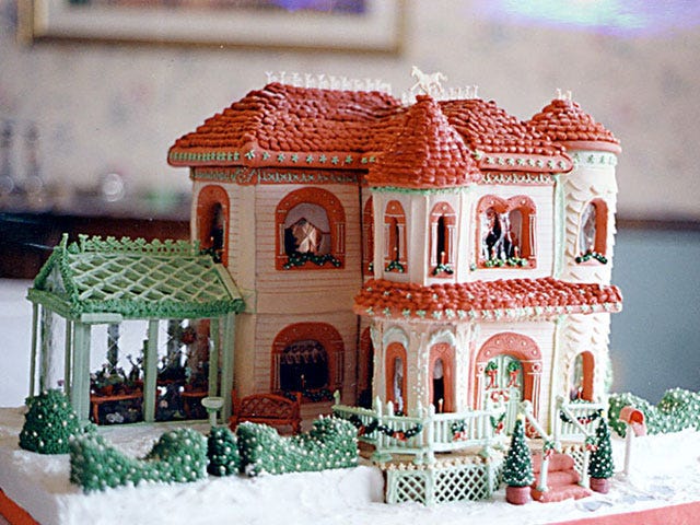 Window, House, Scale model, Toy, Arch, Creative arts, Dollhouse, Christmas, Collectable, Cottage, 