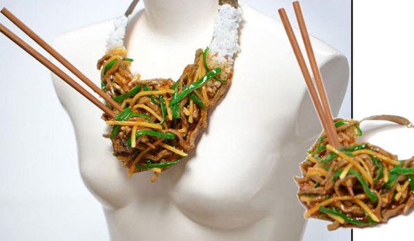 Stir-Fried Beef and Rice Necklace