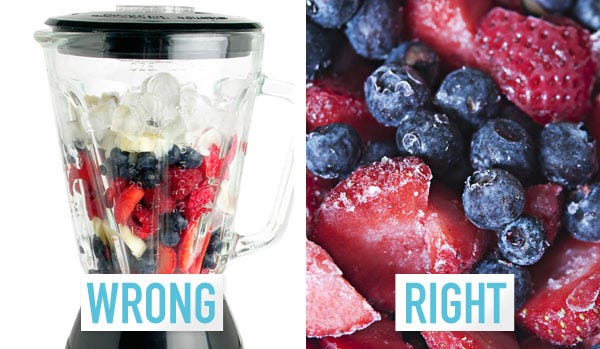 ice in smoothies