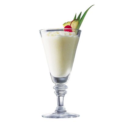 <p>The king of all tropical frozen drinks, the pineapple-crowned piña colada comes from the island of Puerto Rico and was invented in the mid-1950s. Pineapple juice, rum, and coconut cream are the tried-and-true ingredients.</p><br /><p><b>Recipe: <a href="/recipefinder/pina-colada-drinks-cocktails" target="_blank">Piña Colada</a></b></p>