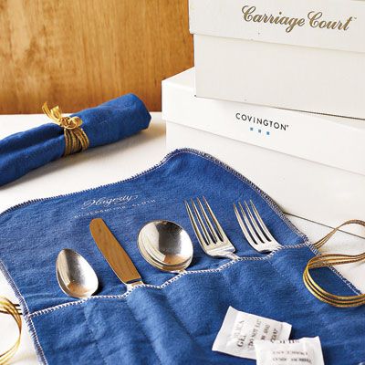 When storing silverware, it's best to separate it into place settings, so you can easily pull what you need for an impromptu dinner party.   Felt cases such as these from The Container Store (6-piece Silver Place Setting Roll; <a href="http://www.containerstore.com" target="_blank">containerstore.com</a>) will help protect your flatware. <br><b>TIP:</b> The next time you buy a pair of shoes, save those little packets of desiccant crystals that come in the box. They're great for combating humidity and tarnish.