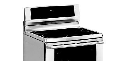นี้ stove is for cooks who want every bell and whistle including a rangetop warming zone, a convection oven, and a second oven below the main one 