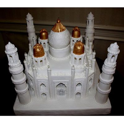 <p>A confectionary wonder, the entirely edible Taj Mahal cake was created over a two-week period to honor the bride and groom's Indian heritage. Cardboard mailing tubes provided the form for the brick-patterned gum-paste towers that surround this 65-pound white velvet cake with fresh key lime filling.</p>
<br />
<p>Creative Celebrations, Ft. Walton Beach, FL</p>
<p>(850) 315-0969</p>
<p><a href="http://www.creativecelebrations.org" target="_new"><b>creativecelebrations.org</b></a></p>