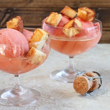 <p>We're pretty sure that while you eat this, you're completely entitled to sing, "I'm so fancy, you already know!"</p>
<p><strong>Get the recipe from <a href="http://www.dessertfortwo.com/2013/01/champagne-sundaes-with-toasted-pound-cake-croutons/" target="_blank">Dessert for Two</a>.</strong></p>