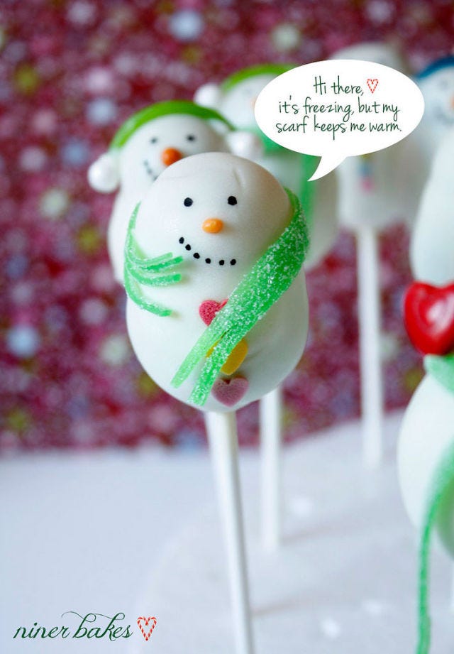 Snowman Cake Pops