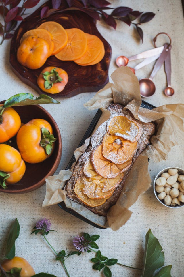 <p></p>
<p><strong>Get the recipe from <a href="http://willfrolicforfood.com/2014/11/persimmon-macadamia-nut-cake-gluten-free-dairy-free.html
" target="_blank">Will Frolic for Food</a>.</strong></p>