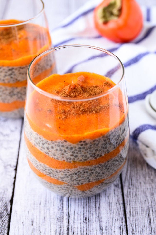 <p></p>
<p><strong>Get the recipe from <a href="http://blissfulbasil.com/2014/11/05/persimmon-chia-pudding/
" target="_blank">Blissful Basil</a>.</strong></p>