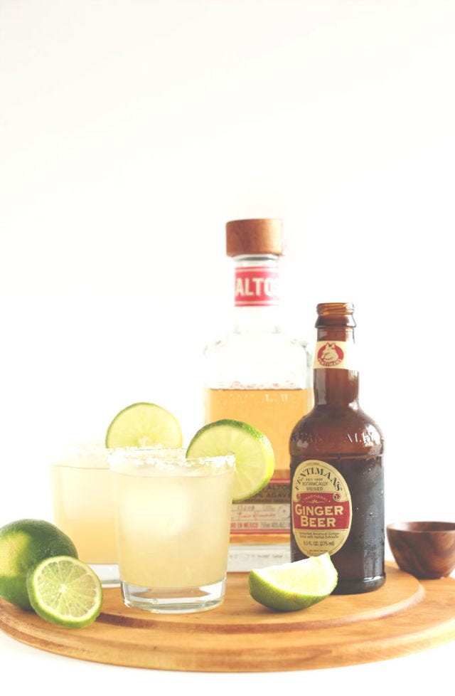 Ginger Beer Margaritas 

<p><strong>Get the recipe from </strong><a href="http://minimalistbaker.com/5-ingredient-ginger-beer-margaritas/" target="_blank"><strong>The Minimalist Baker</strong></a>.</p>