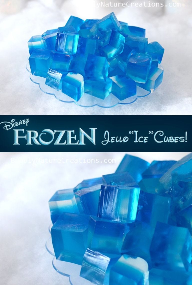 <p></p>
<p><strong>Get the recipe from <a href="http://bubblynaturecreations.com/2013/12/disney-frozen-jello-ice-cubes.html" target="_blank">Bubbly Nature Creations</a>.</strong></p>