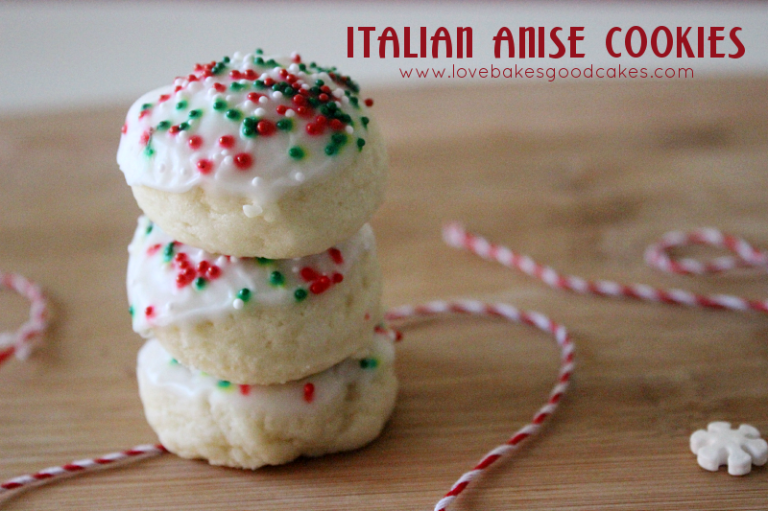 <p>These traditional Christmas cookies are light and pillowy soft. You can substitute the anise extract for any other extract flavor for more variety!</p> <p><strong>Get the recipe from <a href="http://www.lovebakesgoodcakes.com/2013/12/italian-anise-cookies-holiday-cookie.html" target="_blank">Love Bakes Good Cakes</a>.</strong></p>