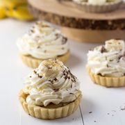 <p>These adorable mini tarts are filled with banana, toffee and chocolate goodness. Making the tart shell out of sugar cookie dough adds even more richness.</p>
<p><strong>Recipe:</strong> <a href="www.delish.com/recipefinder/mini-banoffee-tarts-recipe-del1214"><strong>Mini Banoffee Tarts</strong></a></p>
