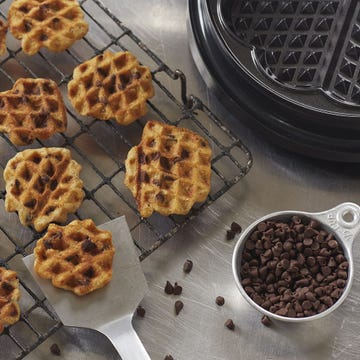<p>The portability of the waffle iron is key here: You can churn out warm cookies from anywhere with a working outlet.</p>
<p><strong>Recipe: <a href="http://gogonow.org/recipefinder/waffled-oatmeal-chocolate-chip-cookies-recipe-del0814%22 target="_blank">Waffled Oatmeal Chocolate Chip Cookies</a></strong></p>
