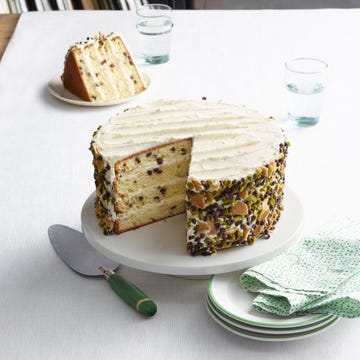 <p>This four layer cake is unique and maintains the traditional cannoli flavor.</p> <p><strong>Recipe:</strong> <a href="cannoli-cake-recipe-wdy0315" target="_blank"><strong>Cannoli Cake</strong></a></p>
