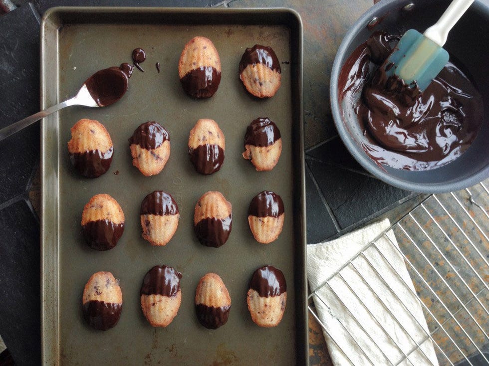 cherry amaretto madeleines