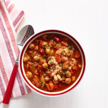 Chickpea and Red Pepper Soup with Quinoa