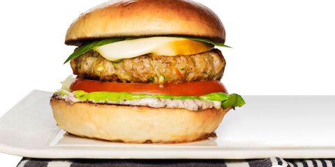 <p>Think turkey can't be as juicy and delicious as beef? Think again. This recipe, packed with grated Italian veggies and topped with a gooey smoked mozzarella, makes a flavorful burger even beef-lovers can appreciate.</p>
<p><b>Recipe: <a href="http://www.delish.com/recipefinder/tuscan-turkey-burgers-recipe-rbk0413">Tuscan Turkey Burgers</a></b></p>
