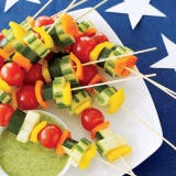 salad skewers with tarragon vinaigrette