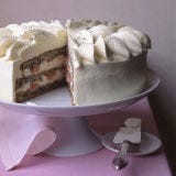 poppy seed grapefruit torte with white chocolate mousse