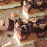 triple chocolate peanut butter bites