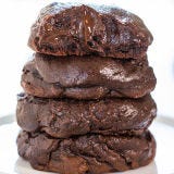 triple chocolate brownie batter cookies