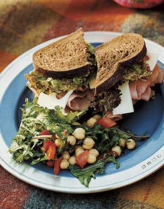 corned beef and pumpernickel sanwich