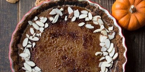 Brûléed White Chocolate Amaretti Pumpkin Pie