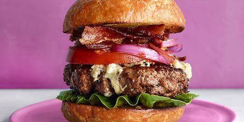 <p>This spiced-up burger is finished with warm, melty blue cheese, and balsamic-soaked red onions lend an extra flavor kick.</p>
<p><strong>Recipe:</strong> <a href="http://www.delish.com/recipefinder/blue-cheese-bacon-balsamic-onion-burger-recipe-wdy0814" target="_blank"><strong>Blue Cheese, Bacon, and Balsamic Onion Burger</strong></a></p>

