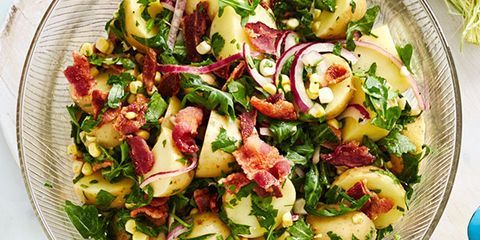<p>Smoky bacon and fresh, sweet summer corn are two easy-to-get ingredients that really wake up a classic potato salad.</p>
<p><strong>Recipe:</strong> <a href="http://www.delish.com/recipefinder/potato-salad-sweet-corn-bacon-red-onion-recipe-wdy0614
" target="_blank"><strong>Potato Salad with Sweet Corn, Bacon, and Red Onion</strong></a></p>
