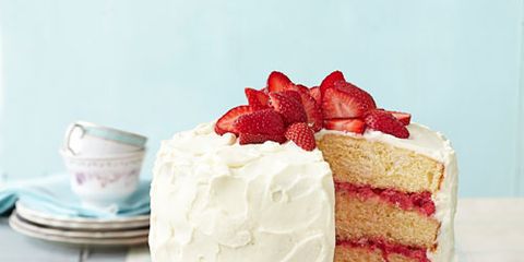 Strawberry Rhubarb Layer Cake