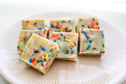 cake batter white chocolate fudge