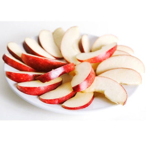 While it may look unattractive, the brownish hue “doesn’t change the flavor. It just doesn’t look as nice,” says Ray Gilmer, vice president of communications for United Fresh Produce Association. The change is due to a chemical reaction that occurs when the apple’s cells are broken down (by being sliced) and introduced to oxygen. If you want to keep slices looking as appealing as possible for guests or picky kids, try squeezing on some lemon juice; its citric acid will keep browning at bay. If you’re not a lemon lover, hope could be on the horizon: Gilmer says varieties of browning-resistant apples are currently in development, though a USDA approval could take several years.