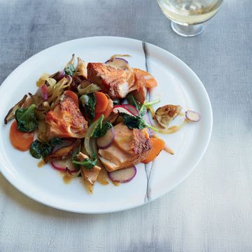 <p>Smoking salmon at home may sound like an intimidating project, but chef Michael Cimarusti's amazing method takes just a few minutes and requires no special equipment.</p><p><strong>Recipe:</strong> <a href="http://www.delish.com/recipefinder/smoky-salmon-miso-dressed-vegetables-recipe-fw0314"><strong>Smoky Salmon with Miso-Dressed Vegetables</strong></a></p>