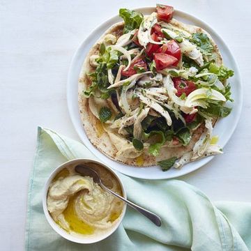 <p>These quick chicken pitas are bright and healthy!</p> <p><strong>Recipe:</strong> <a href="mediterranean-chicken-pitas-recipe-wdy0215" target="_blank"><strong>Mediterranean Chicken Pitas</strong></a></p>