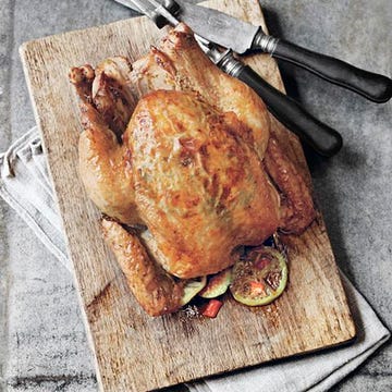 <p>A rich, fragrant paste of cilantro, limes, chiles, and cream of coconut tenderizes the bird as it cooks. <br /><br /><strong>Recipe:</strong> <a href="http://www.countryliving.com/recipefinder/thai-roast-chicken-recipe-clv0511" target="_blank">Thai Roast Chicken</a></p>