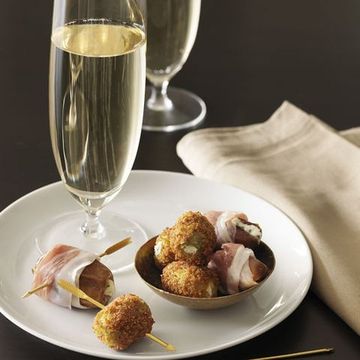 Simple, yet sophisticated, these bite-sized appetizers offer a sensual mix of flavors and textures — perfect for Valentine's Day.<br /><br />

<a href="http://www.redbookmag.com/recipefinder/cheese-stuffed-dates-prosciutto-recipe-rbk0211"><b>Recipe: Cheese-Stuffed Dates with Prosciutto</b></a><br /><br /><a href="http://www.redbookmag.com/recipefinder/italian-fried-olives-recipe-rbk0211"><b>Recipe: Italian Fried Olives</b></a>