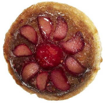 Raspberry-Rhubarb Upside-Down Cake