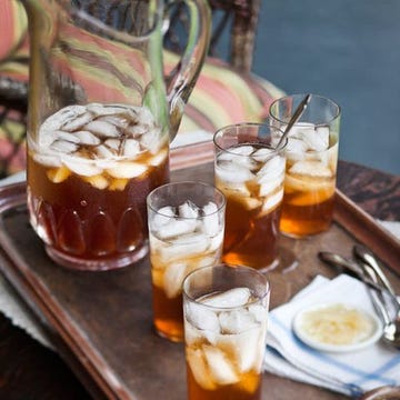 <p>Tall glasses of sweet ginger tea are topped off with sparkling moscato.</p>
<p><strong>Recipe:</strong> Ginger Iced Tea</p>
