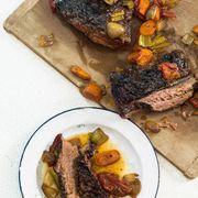<p>Following a quick sear on the stovetop, this beef cooks low and slow in the oven to ensure fork-tender results. An earthy cinnamon-paprika rub balances the richness of the fruit glaze.</p>
<p><strong>Recipe:</strong> <a href="http://www.countryliving.com/recipefinder/braised-brisket-bourbon-peach-glaze-clv0513" target="_blank">Braised Brisket with Bourbon-Peach Glaze</a></p>
