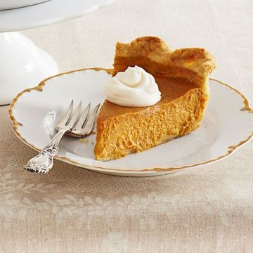 ultimate pumpkin pie with run whipped cream
