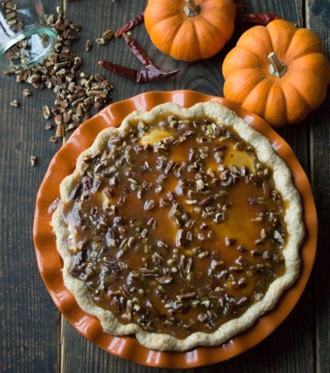 Chili Praline Pumpkin Pie